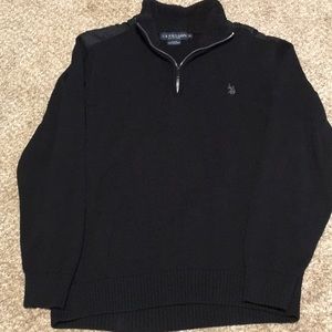 Mens Polo half zip sweater